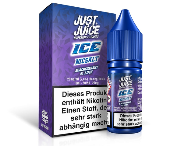 Just Juice - Blackcurrant & Lime Ice - Nikotinsalz Liquid